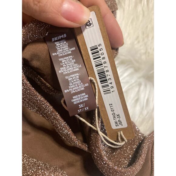 Skims size 3X bikini bottoms thong swim jasper glitter shimmer SW-THG-0112 NWT - Picture 2 of 7